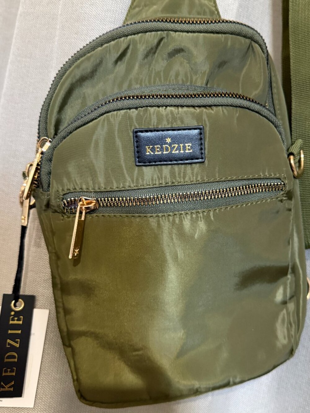 NWT Kedzie Olive Green Sling Bag | Convertible Crossbody Backpack | Lightweight